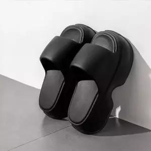 여성 2컬러 플랫폼 심플 키높이 슬리퍼