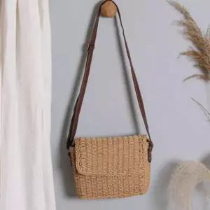 여성 미니 소형 크로스백 라탄 여름 보부상 보조 가방