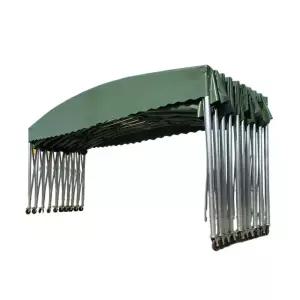 자바라천막 슬라이딩 천막 투명 행사용 테라스 주차장 농막 캐노피 그늘막 야외 대형 텐트