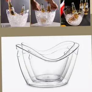 캠핑용 투명 샴페인 아이스 버킷 아웃도어 파티용 보냉통