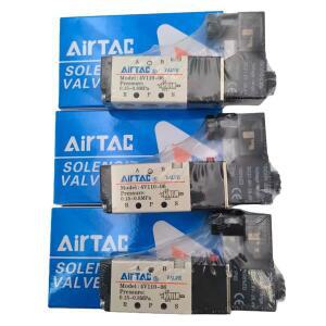 공압 방향 밸브 AirTAC 4v210-08 4v110-06/m5 DC24V AC220V AC110V 5/2 웨이 솔레노이드 1/4 1/8 4V110M5A
