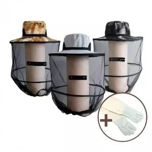 [콩심팥심]양봉모자 벌초용 해충방지 모자 장갑 케이스 세트