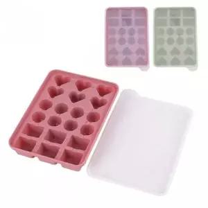 [콩심팥심]얼음틀 20구 실리콘 하트 원 사각 혼합 아이스 트레이