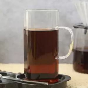 [골드스마일]유리컵 머그컵 내열 커피잔 사각 400ml 1P