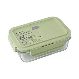 [골드스마일]밀폐용기 570ml 직사각2호 오븐락 유리반찬통 스텐밀폐용기