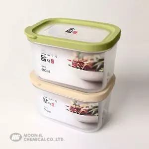 밀폐용기 베이지 2호 소담직사각 매직크린 유리반찬통