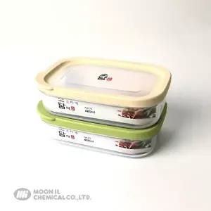 [골드스마일]밀폐용기 3호 베이지 소담직사각 매직크린 유리반찬통