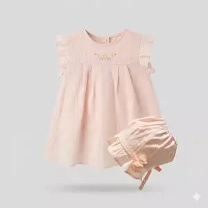 [압소바](신세계 사우스시티)(26년 백일,돌선물 쌍둥이) 2종 택1 갸드 무소 원피스(바지,모자)((핑크,...