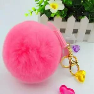 오픈형 거울 키링 펜던트 폼폼이 가방장식 키링
