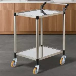 [하프클럽/셀러허브]중 와인색바퀴 운반카트 카트 웨건 다용도 2단