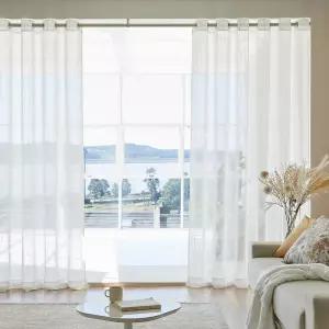 모던하우스 윈디 라인 시어커튼 220x240 화이트 2개세트1233364