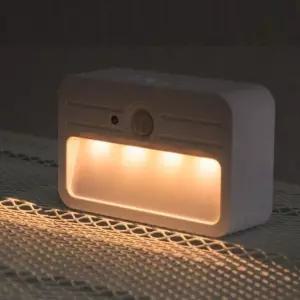 Coms LED 센서등 램프 사각 전구색 수동 자동 스위치