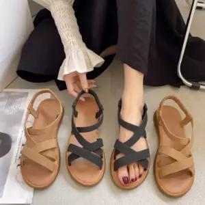 스트랩 편한 샌들 여름신발 밴딩 여자신발 데일리슈즈 WkL9+8NSC