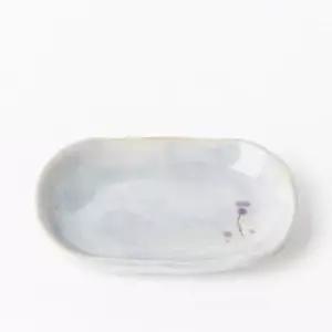 도자기 이천도자기 수묵 낮은 타원 찬기 1호 9.5cm