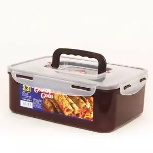 밀폐용기 3.3L(쵸코_핸디형) 1개 김치통 냉장고밀폐