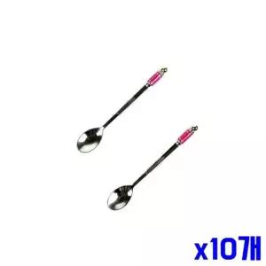 bns 핑크 스텐 티포크 2P x10개 과일포크 손님용포크