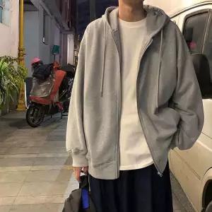 남성 여성 오버핏 스타일 기모 안감 루즈핏 후드 집업 재킷