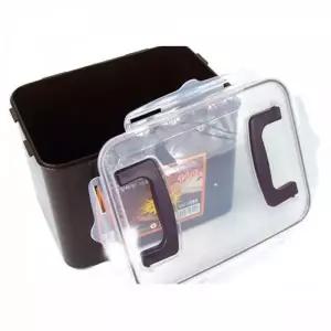 WL 초코색 김치통 직사각 39호 14L 밀페통 밀폐용기 김장