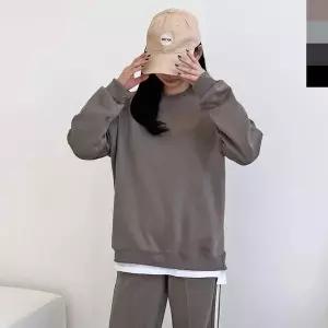 신상 기본티 30대 맨투맨티 학생 루즈핏 커플티 캠핑