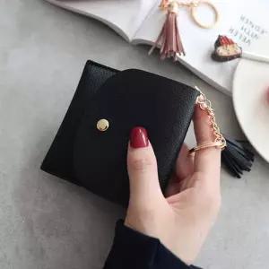 여자 학생 선물 지갑 미니멀 반지갑 슬림 태슬 카드 미니멀반지갑