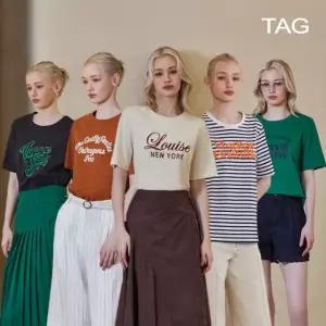 태그 레터링  면티블라우스 5종