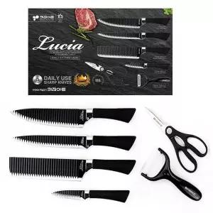 [RIZPICK]안붙는 물결무늬 6종세트 키친아트 주방칼 006P