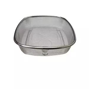 [RIZPICK]덕흥 가득채반 스텐망바구니 2호 둥근정사각