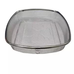 [RIZPICK]덕흥 가득채반 스텐망바구니 4호 둥근정사각