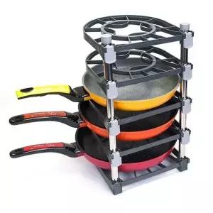 5단 수납선반 후라이팬 정리대 다용도 거치대 조리기구 정리함 PP