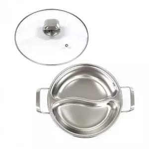 [RIZPICK]반반냄비 32cm 스텐 샤브샤브 겸용 일체형 전골냄비