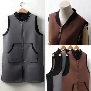 위쉬몰 MN 모던배색집업베스트 7329H312) 빅사이즈