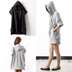 위쉬몰 WW 오픈후드반팔조끼 1326H307) 빅사이즈