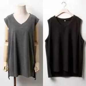 위쉬몰 WW 겹브이심플조끼 3300H401) 빅사이즈