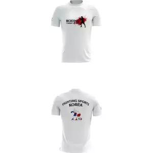 복싱 전용 흡한속건 기능성 반팔티 화이트 스포츠웨어 작업티셔츠 나들이 운동티 단체티 활동성을챙긴