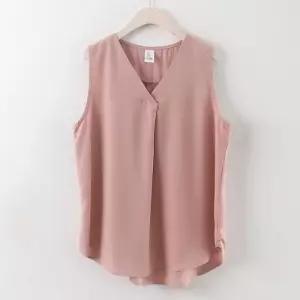 아이우먼 핀턱주름나시블라우스 CR0282M603 빅사이즈