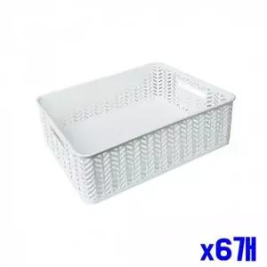 WL 다용도 수납 바스켓 오픈형 41x33x13cm x6개