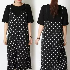 위쉬몰 HG 스판도트글램롱원피스 E481H407) 빅사이즈