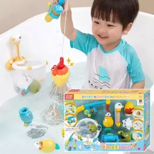 자석 아기목욕장난감 물총 물놀이장난감 뜰채 낚시놀이 3in1 [mFFKHJG]