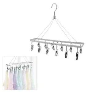 이불집게 속옷 양말 빨래 집게 건조 미니 건조대 12클립