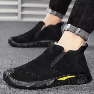 남성 방한 털 안감 작업화 데일리 외츨 스니커즈 남자 방한화 슬립온 트래킹화 런닝화