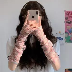 여성팔토시 플라워 레이스 운전 골프 자외선차단 쿨