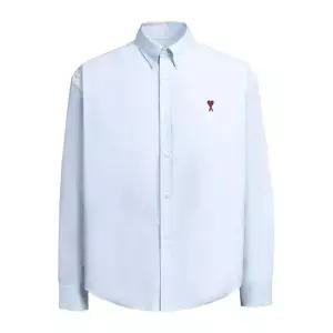 MUST IT_ 하트 로고 옥스포드 셔츠 블루 BFUSH063 CO0031 450