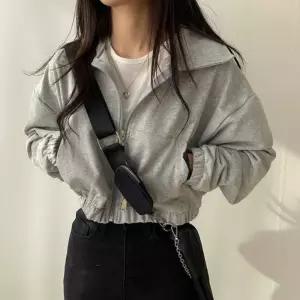 여자 편안한 데일리 캐주얼 크롭 점퍼