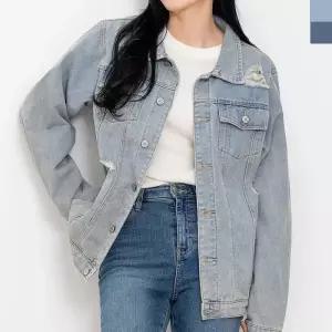 [라일리여성의류] Rly 데님점퍼 선물 가을 데님 여자 오버핏 캐쥬얼자켓