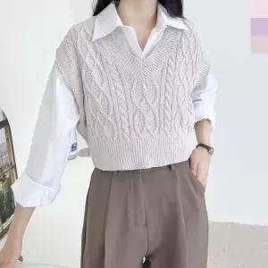 [라일리여성의류] Rly 패딩 여성조끼코디 박시핏 정장 겨울 여자조끼