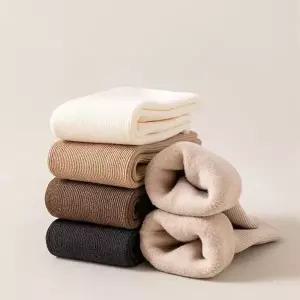 여성 골지 양말 포근 기모 안감 겨울 중목 삭스