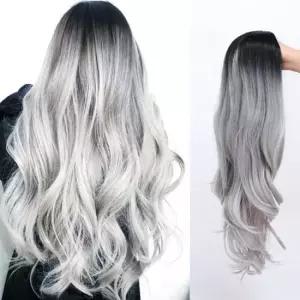 캐릭터가발 여성 긴가발 은발 긴머리 전체 가발