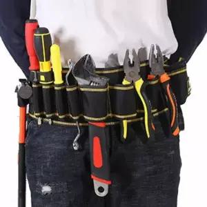 [RIZPICK]공구벨트 못주머니 작업용 망치걸이 지퍼포켓 수납 파우치