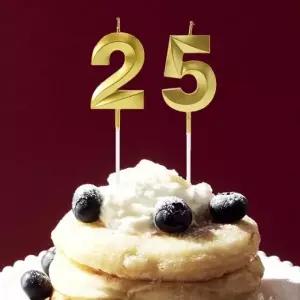 해피니스 골드 숫자 생일초 10개입 생일파티 케익초