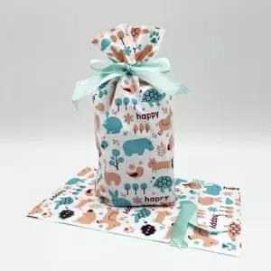 리본 선물포장 봉투 답례품 구디백 해피 애니멀 50매